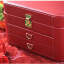多样屋TAYOHYA家居 居家日用荔枝纹大红桌面收纳首饰盒 SP510801032MA