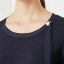 皮尔卡丹pierre cardin女装2020年春季新款蓝色圆领针织衫时尚套头衫P01KP03N0-无装饰物