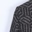 皮尔卡丹pierre cardin女装欧洲进口提花面料黑色浅金纱线交织微翘肩配弧线型领口精致干练外套 P3305U3978B3