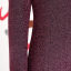 皮尔卡丹pierre cardin女专柜正品秋季长袖紫红色连衣裙时尚V领A字裙P93DL19Z0-无装饰物