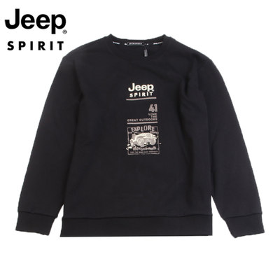 JEEP SPIRIT 2023 春夏 服装 男上装 男士卫衣 JM2DA1SS6113黑色