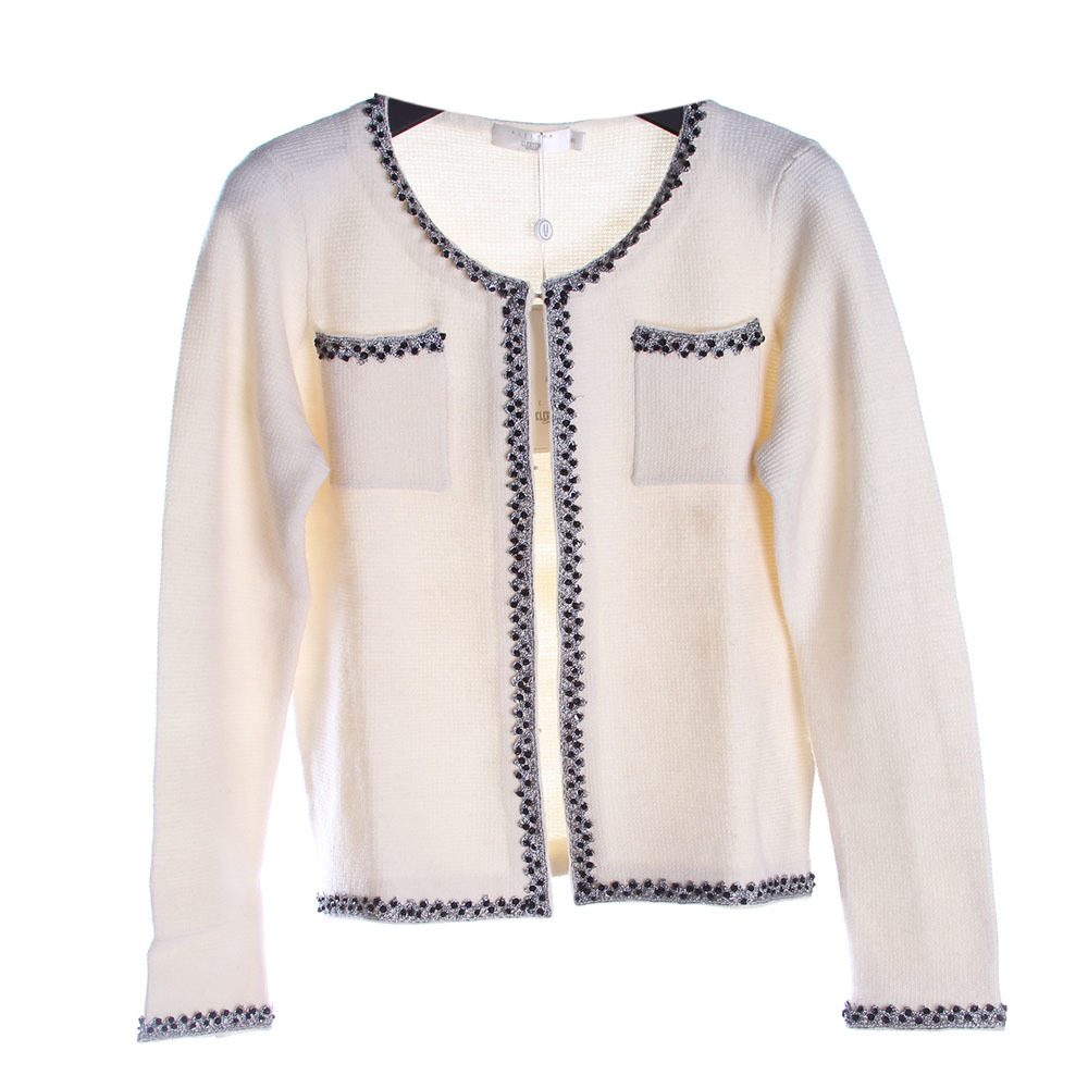 CLERTEM<em>女款</em>圆领<em>短款羊绒开衫</em>-上品折扣网