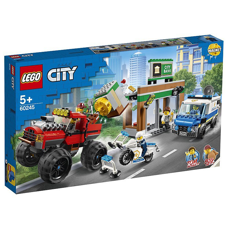 乐高/lego儿童城市系列巨轮越野车大劫案拼插积木模型玩具60245