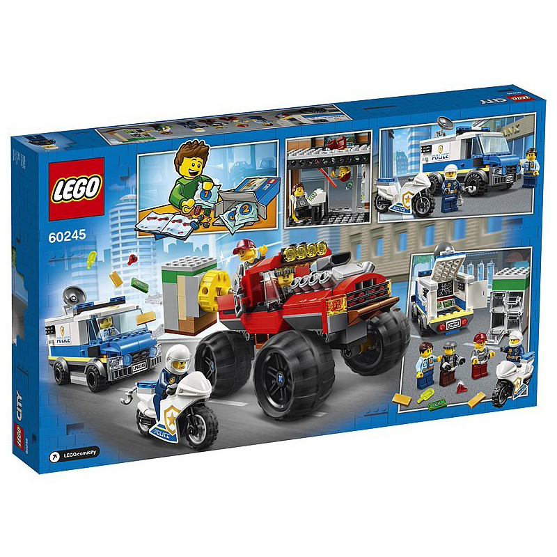 乐高/lego儿童城市系列巨轮越野车大劫案拼插积木模型玩具60245