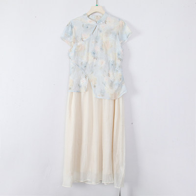 朵翼Duoyi 2025 夏 服装 女裙装 连衣裙 DY25855浅蓝
