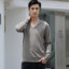 MDMR PURE CASH MERE 蒙丹米尔 男士秋冬加厚保暖宽松圆领v领休闲打底针织衫红色多色款 HY002