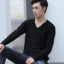 MDMR PURE CASH MERE 蒙丹米尔 男士秋冬加厚保暖宽松圆领v领休闲打底针织衫红色多色款 HY002
