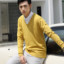 MDMR PURE CASH MERE 蒙丹米尔 男士秋冬加厚保暖宽松圆领v领休闲打底针织衫红色多色款 HY002