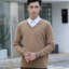 MDMR PURE CASH MERE 蒙丹米尔 男士秋冬加厚保暖宽松圆领v领休闲打底针织衫红色多色款 HY002