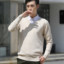 MDMR PURE CASH MERE 蒙丹米尔 男士秋冬加厚保暖宽松圆领v领休闲打底针织衫红色多色款 HY002