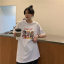 MISS LISA 2021 复古公主卡通印花纯棉宽松圆领闺蜜亲子装短袖T恤 D6257