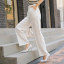MISS LISA 女裤高腰垂感阔腿裤女白色裤子2021夏季新款气质长裤宽松西装裤  JD85228