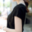 MISS LISA 短袖T恤夏装针织衫v领撞色韩国东大门宽松气质打底衫  T3247