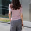 MISS LISA 天丝短袖针织衫女士2021新款夏季薄款小香风套头短款上衣  SY31929