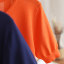 MISS LISA 针织衫t恤女短袖薄款夏装新款时尚洋气宽松撞色上衣  T35004