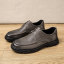 cleef 2021 皮鞋男士薄款透气镂空打孔鞋系带牛皮商务休闲鞋  B323A