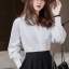 MISS LISA V领衬衫女式韩版职业装宽松白衬衣正装YAN-B1189