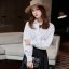 MISS LISA V领衬衫女式韩版职业装宽松白衬衣正装YAN-B1189