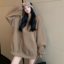 MISS LISA 2022 春夏 宽松复古时尚上衣慵懒风洋气加绒卫衣女 ZQ5931