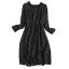 MISS LISA 2022 雪纺黑色显瘦中长裙高腰法式气质套头气质通勤连衣裙 W26Q15458