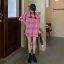 MISS LISA  春夏 新款韩版泡泡袖中长款短袖条纹T恤 CX1469