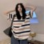 MISS LISA  春夏 短袖条纹女款T恤 WX2473
