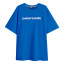 OMG潮牌 夏季纯棉休闲印花运动短袖男士健身T恤透气宽松圆领蓝色 J-EMT2105