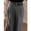 MISS LISA 2023 春夏阔腿裤高腰垂感直筒休闲裤子小个子直筒灰色西装裤 W26K19393