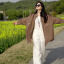 MISS LISA 2023 春夏文艺风森系气质女装棉麻衬衫小众设计感宽松中长款上衣 W26S21077