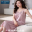 帕兰朵PLANDOO女士丝绸吊带睡裙带胸垫 LM88876