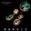 瑪汀薇思 Martine Wester 镀12k金多色方块捷克水晶耳饰  W9-333Z