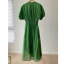 MISS LISA 2024 春夏 绿色连衣裙宽松气质收显瘦收腰连衣裙法式裙子 W26Q7B2650