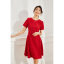 MISS LISA 2024 春夏 法式红色连衣裙女装气质别致惊艳礼服裙子 W26Q34597