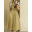 MISS LISA 2024 春夏法式复古衬衫连衣裙女通勤夏季新款系带工装裙 W26Q51445