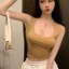 MISS LISA 2024 春夏背心内搭女装收副乳无袖打底衫短款收腰u领上衣 X4X0403