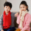 MDMR PURE CASH MERE 蒙丹米尔 2024 100%纯羊毛加厚纯羊毛坑条儿童红色围巾 SY014