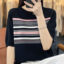 MDMR PURE CASH MERE 蒙丹米尔 条纹圆领冰丝短袖T恤 M2028