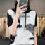 MDMR PURE CASH MERE 蒙丹米尔 冰丝水墨画连帽衫T恤 M2013