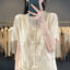 MDMR PURE CASH MERE 蒙丹米尔 冰丝盘扣花边假开衫 M2012