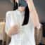 MDMR PURE CASH MERE 蒙丹米尔 冰丝盘扣花边假开衫 M2012