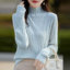 MDMR PURE CASH MERE 蒙丹米尔 2025 加厚针织半高花纹长袖套头衫女款针织衫/毛衣JR609