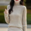 MDMR PURE CASH MERE 蒙丹米尔 2025 加厚针织半高花纹长袖套头衫女款针织衫/毛衣JR609