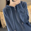 MDMR PURE CASH MERE 蒙丹米尔 2025 拉链连帽开衫加厚女款针织衫/毛衣 JR513