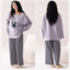帕兰朵PLANDOO 2025 秋 女士纯棉带胸垫休闲家居服睡衣 LMH25001