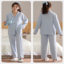 帕兰朵PLANDOO 2025 秋女士纯棉翻领家居服睡衣 LMJW7753