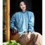 MISS LISA 2025 法式花边领长袖白裙蓝衬衫洋气减龄百搭上衣 W26S0B0555