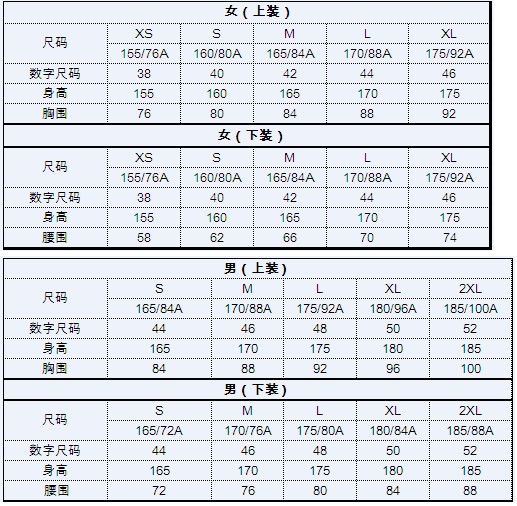 李宁尺码表