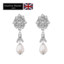 瑪汀薇思Martine Wester 镀白金奥德莉公主典藏珍珠施华洛水晶耳饰 MW18-016A