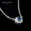 瑪汀薇思Martine Wester 镀白金墨蓝色梦露项链 LTD-254NM