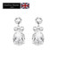 瑪汀薇思Martine Wester 镀白金爱丽丝爱语施华洛水晶耳饰 S7-194Z